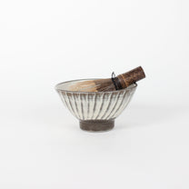 Japanese Onta-Yaki Hakeme Ceramic Bowl