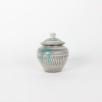 Japanese Onta-Yaki Tobikana Ceramic Lidded Jar