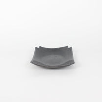 Japanese Black Mino-Yaki Ceramic Square Plate