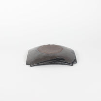 Japanese Black Mino-Yaki Ceramic Square Plate