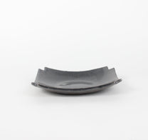 Japanese Black Mino-Yaki Ceramic Square Plate