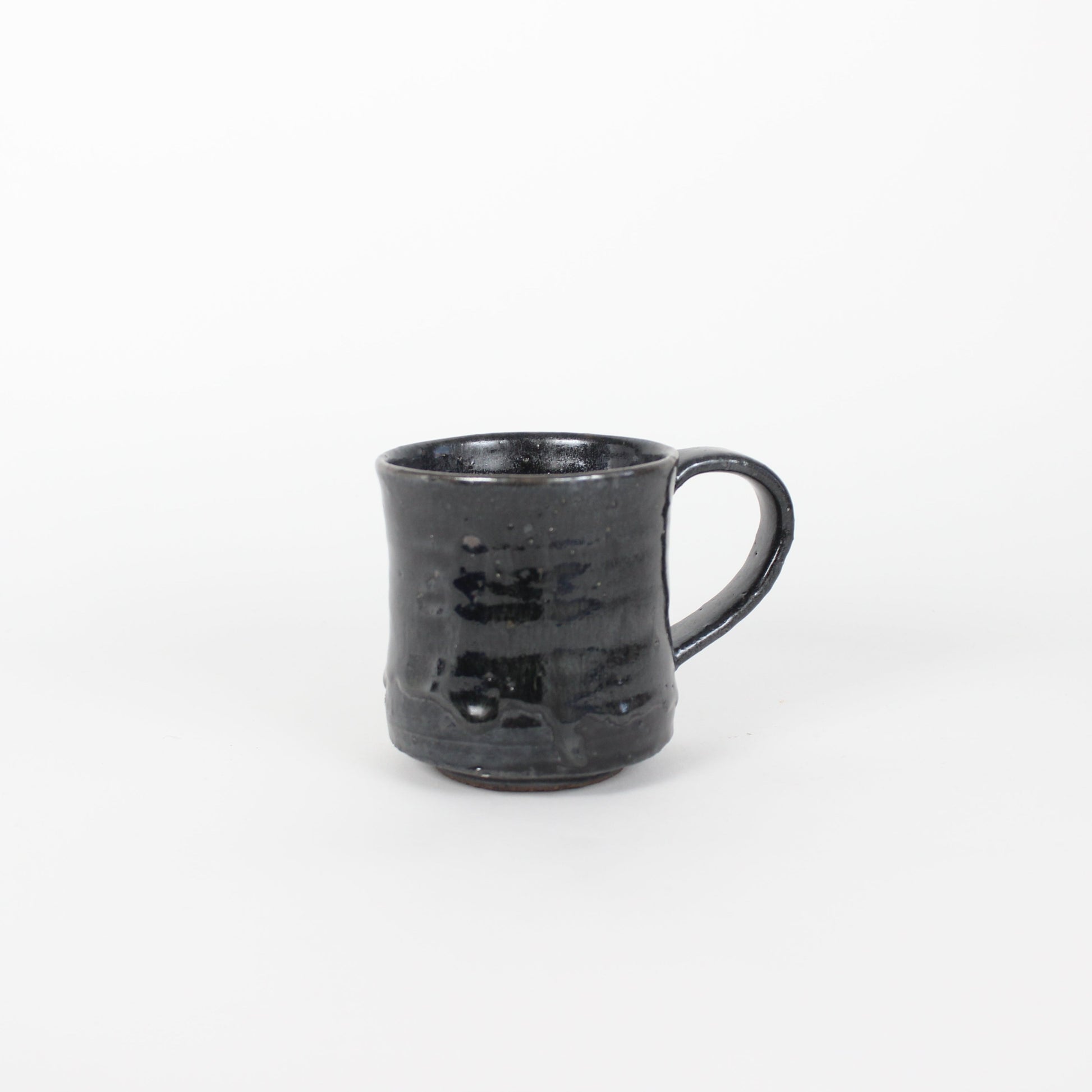 Japanese Mino-Yaki Ceramic Black Mug
