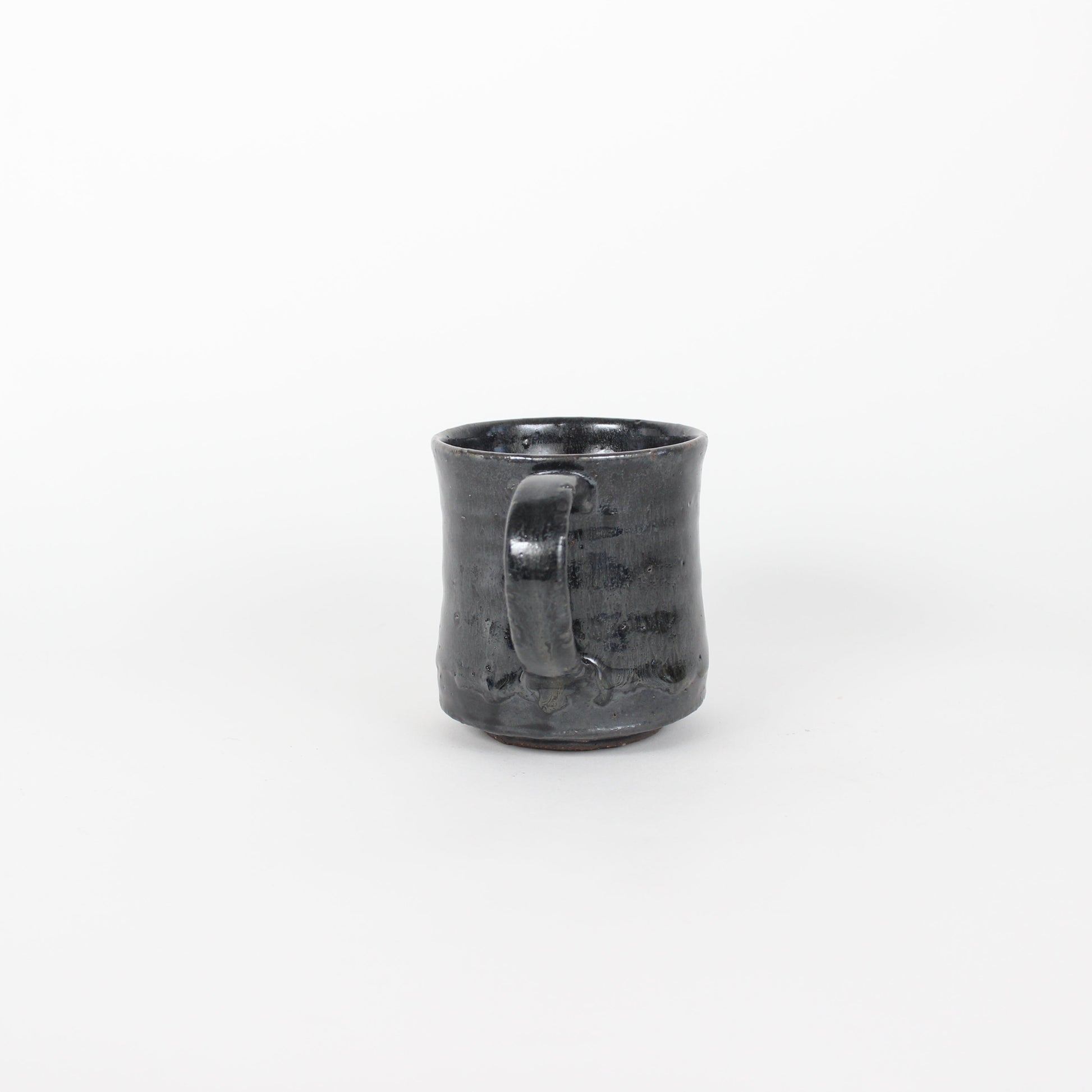 Japanese Mino-Yaki Ceramic Black Mug