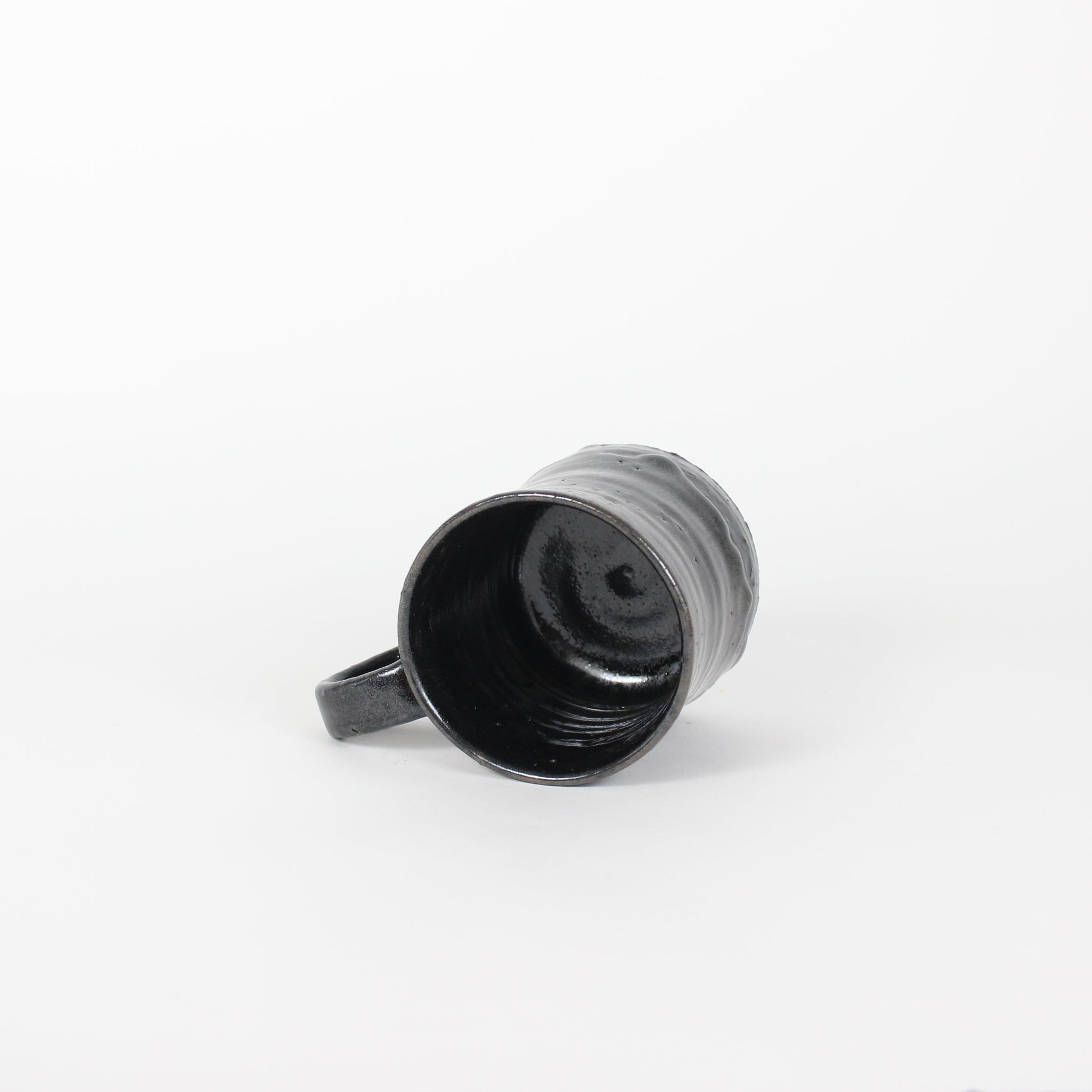 Japanese Mino-Yaki Ceramic Black Mug