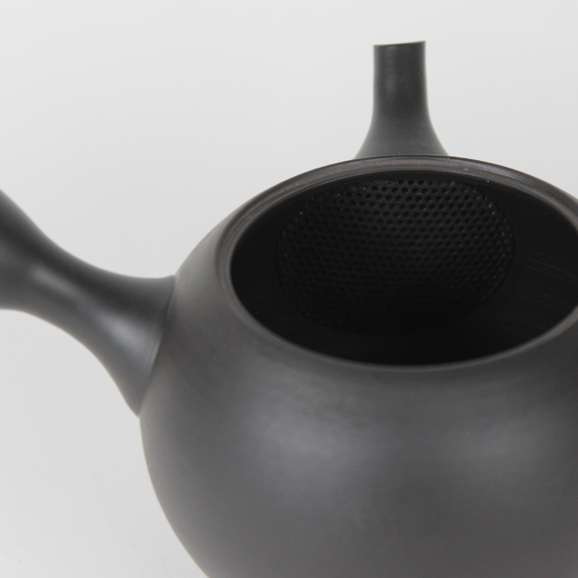 Japanese Tokoname Ceramic Round Kyusu Teapot