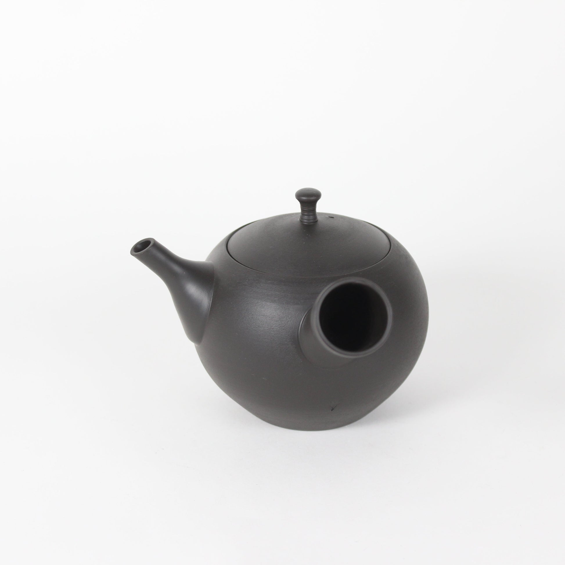 Japanese Tokoname Ceramic Round Kyusu Teapot