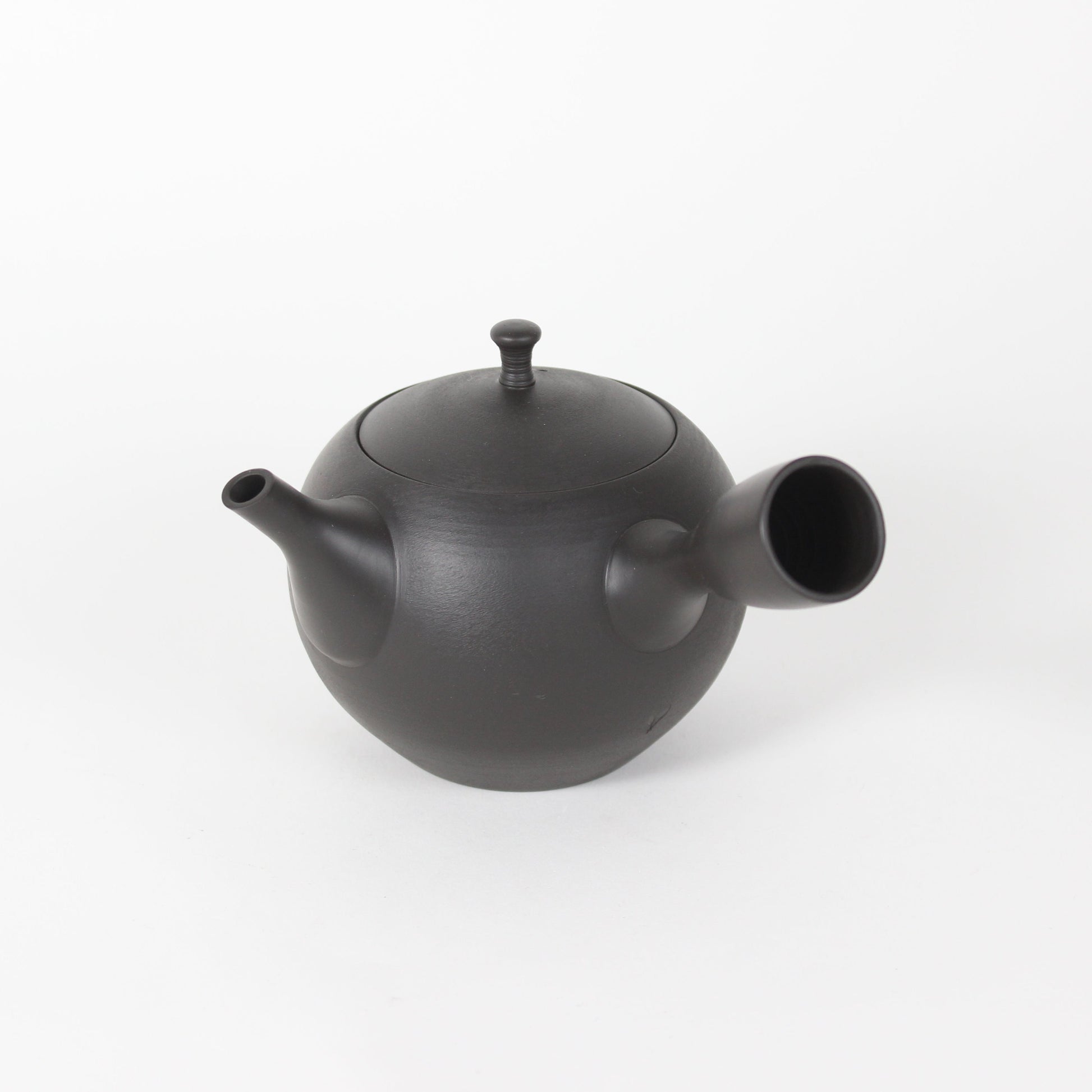 Japanese Tokoname Ceramic Round Kyusu Teapot