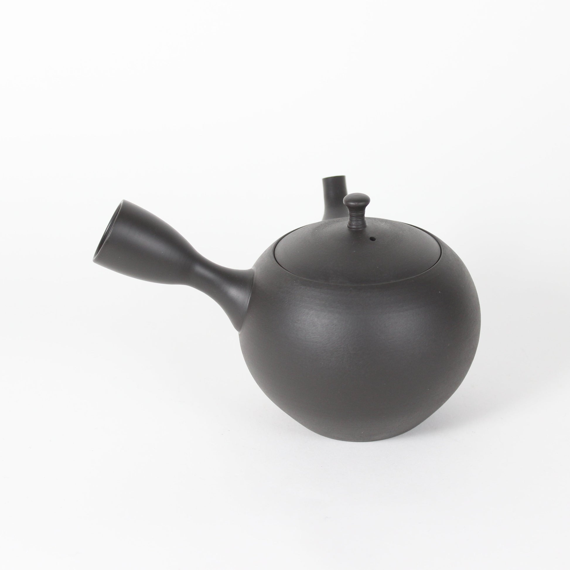 Japanese Tokoname Ceramic Round Kyusu Teapot