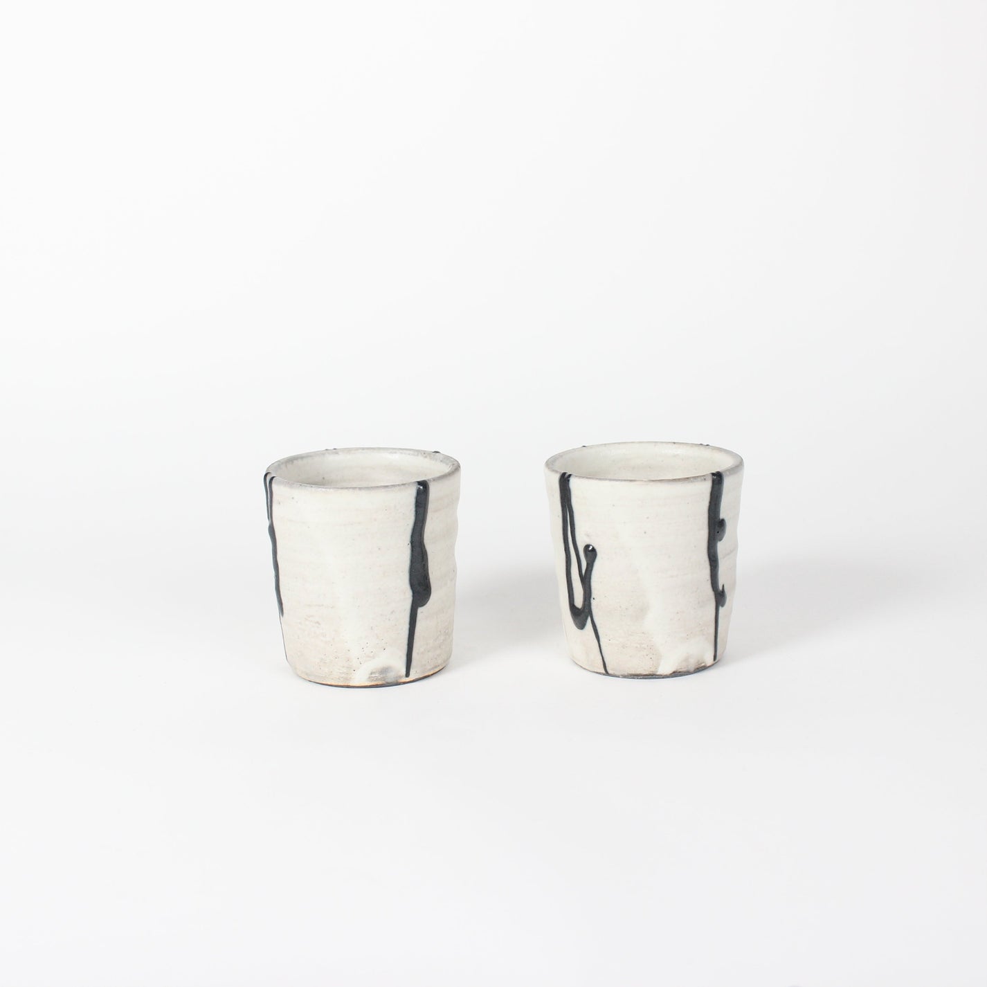 Japanese Shigaraki Itchin-Gaki Ceramic Espresso Cups (Set)