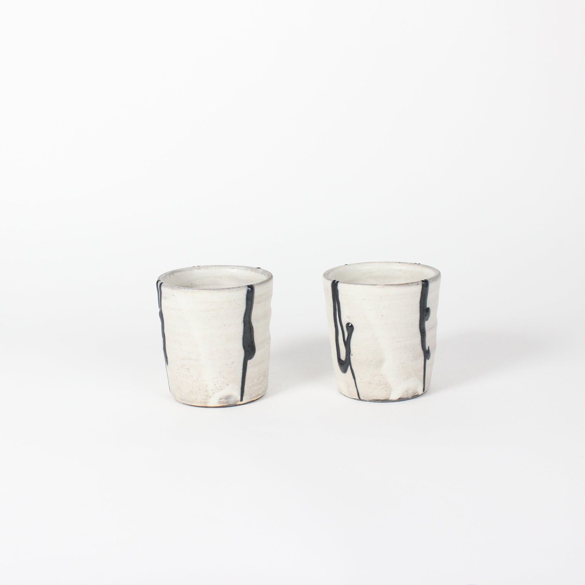 Japanese Shigaraki Itchin-Gaki Ceramic Espresso Cups (Set)