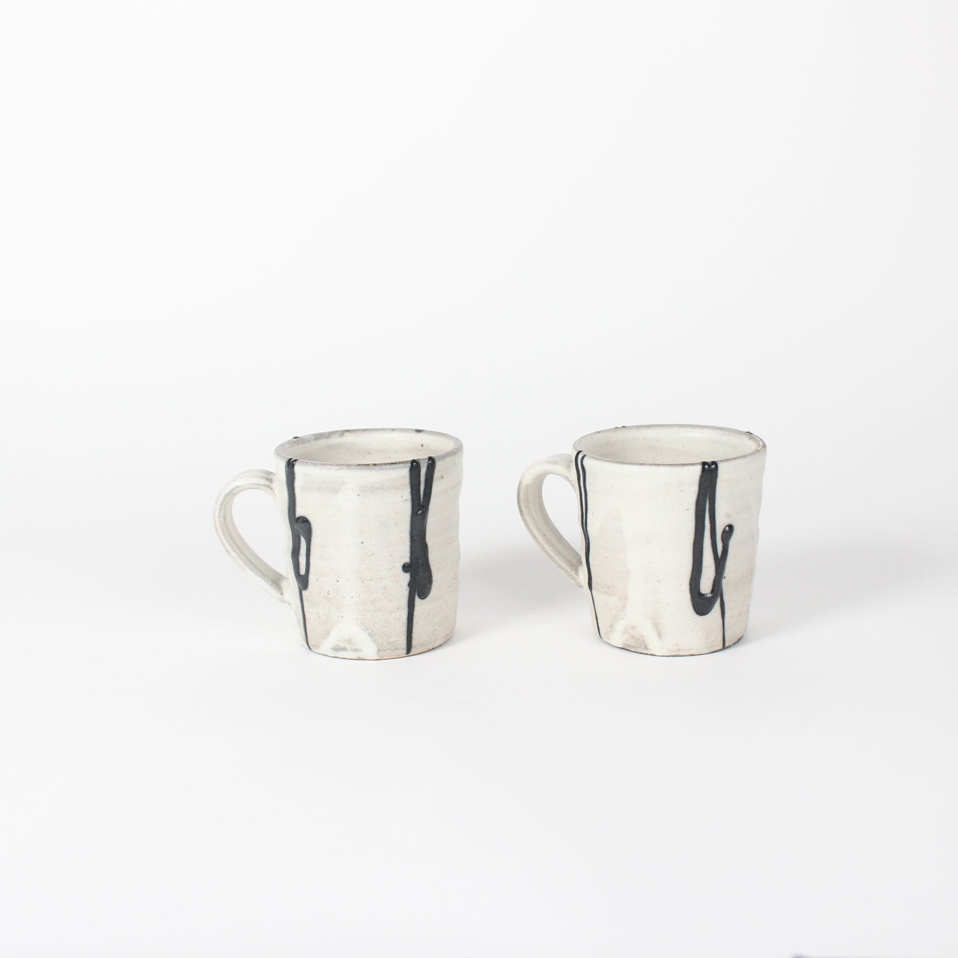 Japanese Shigaraki Itchin-Gaki Ceramic Espresso Cups (Set)