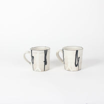 Japanese Shigaraki Itchin-Gaki Ceramic Espresso Cups (Set)