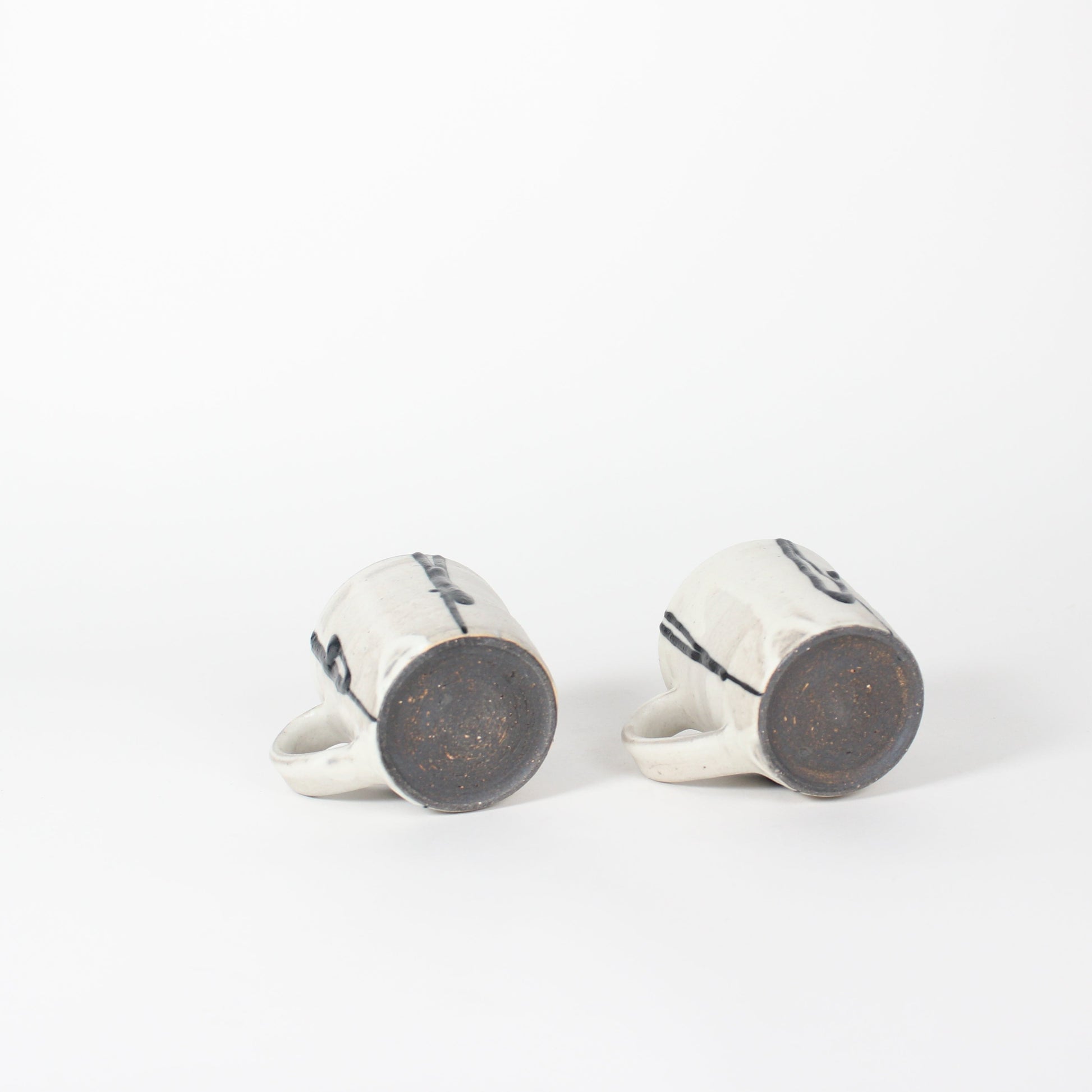Japanese Shigaraki Itchin-Gaki Ceramic Espresso Cups (Set)