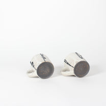 Japanese Shigaraki Itchin-Gaki Ceramic Espresso Cups (Set)