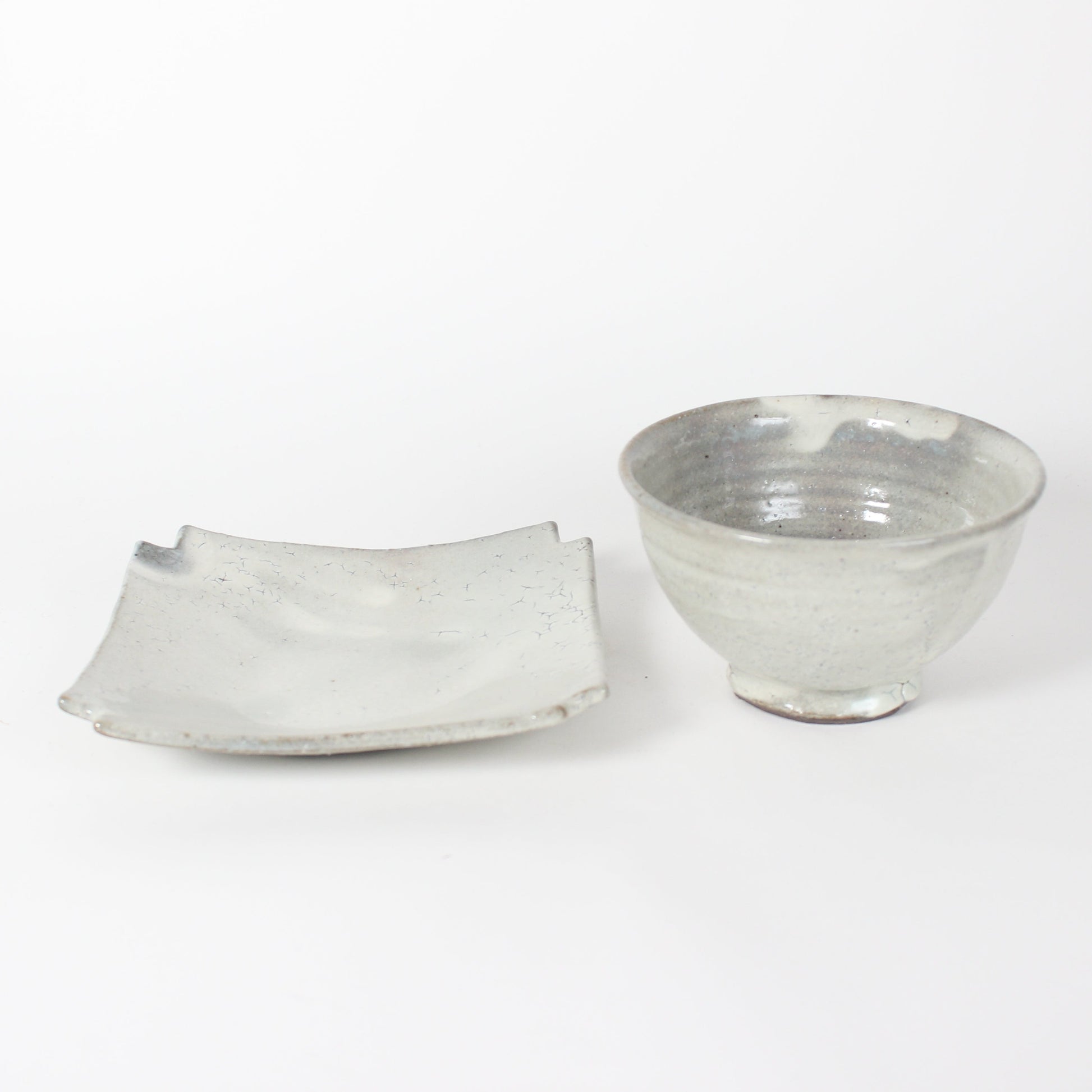 Japanese Kohiki Mino-Yaki Square Plate