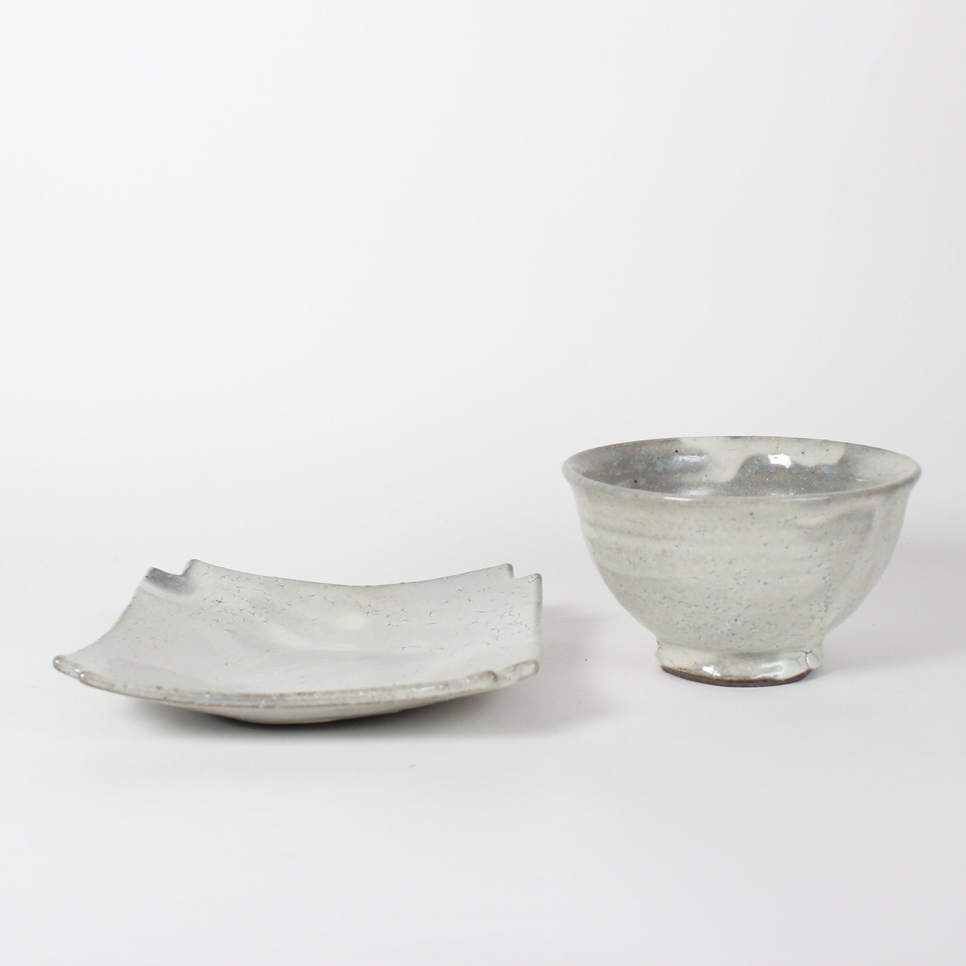 Japanese Kohiki Mino-Yaki Square Plate