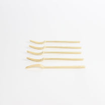 Japanese Brass Azmaya Petite Forks, Set of 5