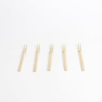 Japanese Brass Azmaya Petite Forks, Set of 5