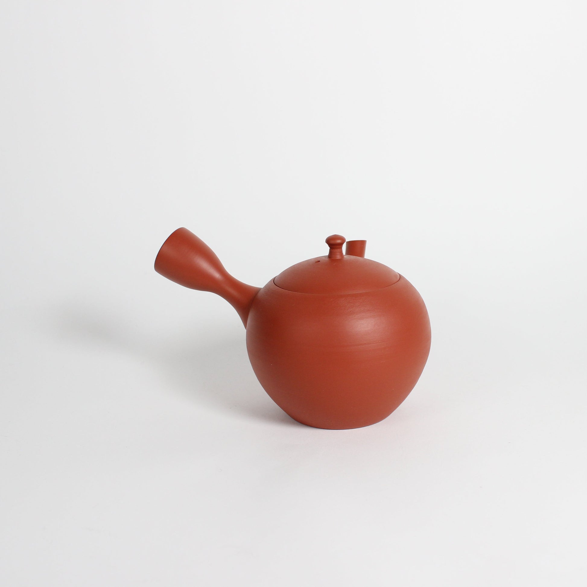 Japanese Tokoname Ceramic Round Kyusu Teapot