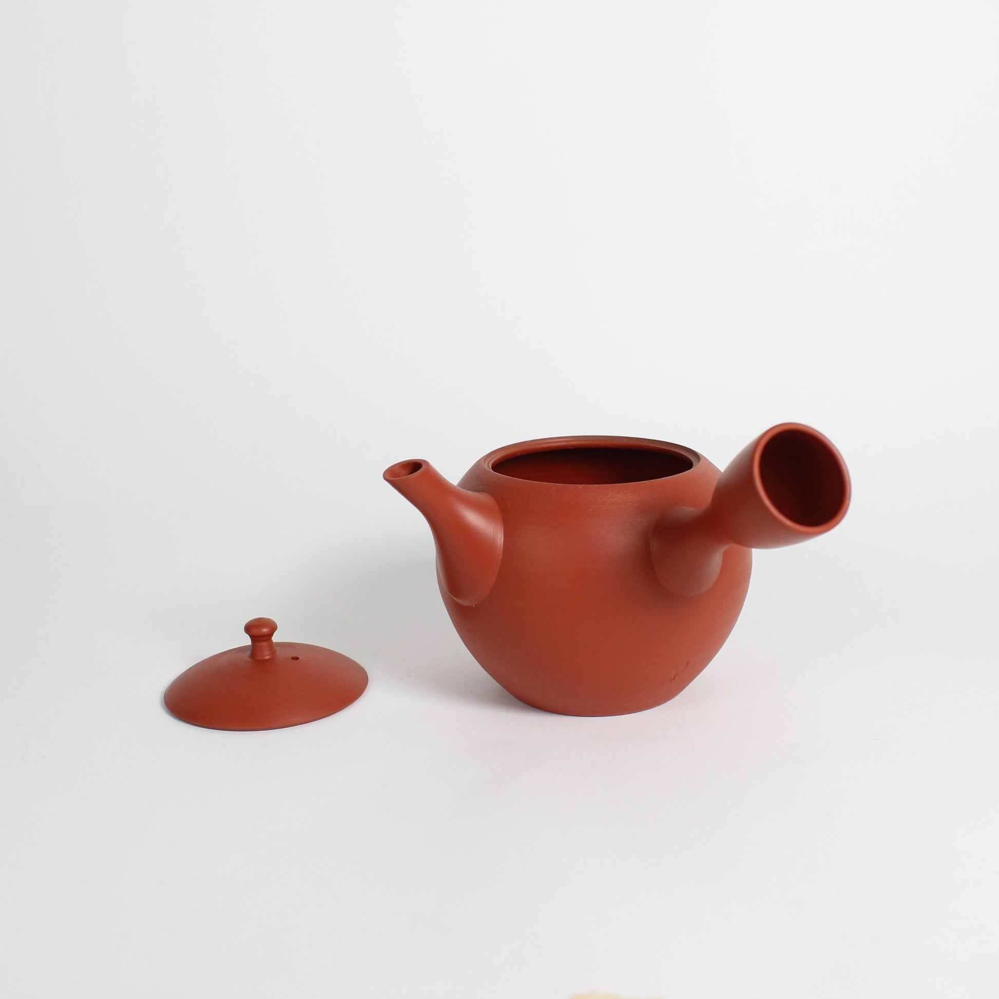 Japanese Tokoname Ceramic Round Kyusu Teapot