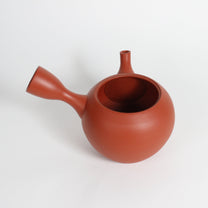 Japanese Tokoname Ceramic Round Kyusu Teapot