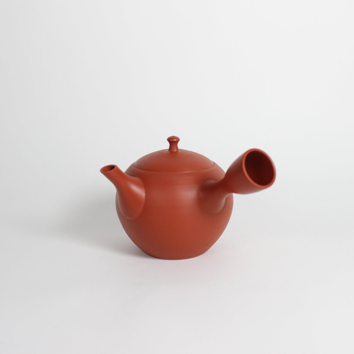Japanese Tokoname Ceramic Round Kyusu Teapot