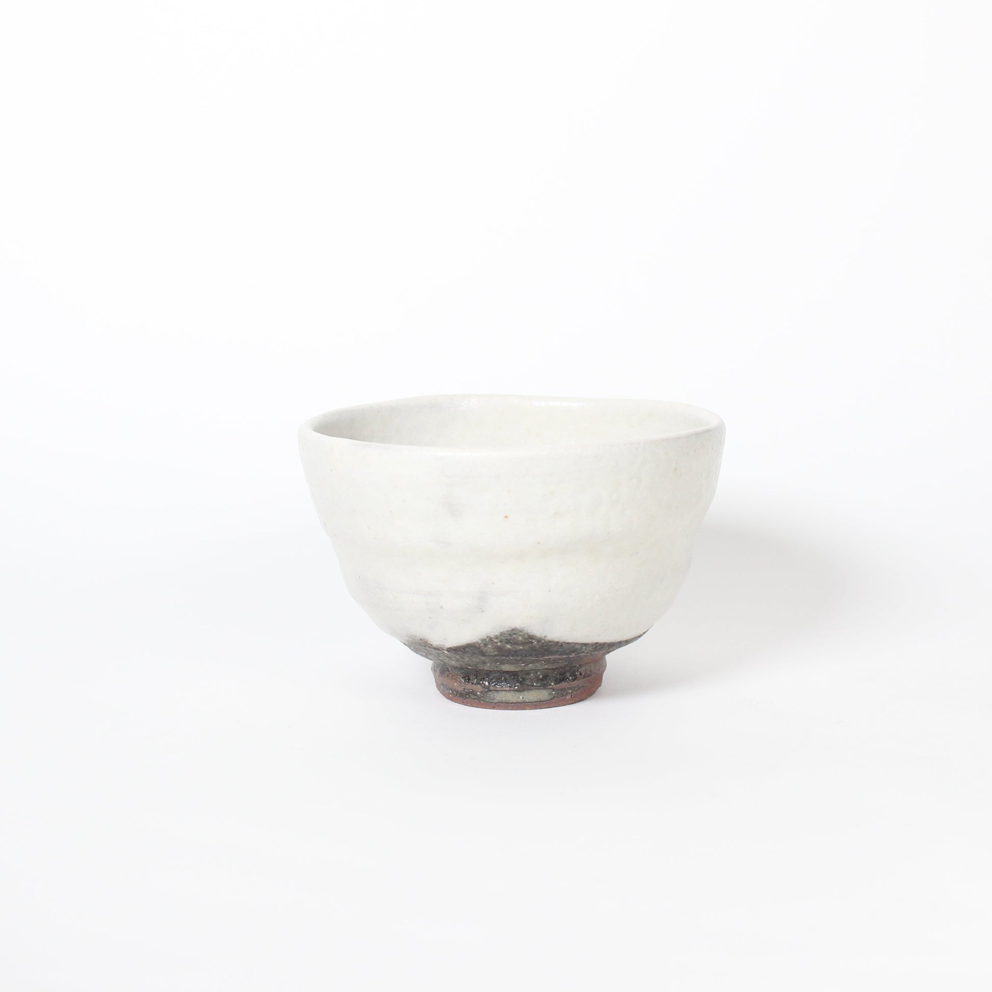 Japanese Shigaraki Ceramic Cloud White Tea Bowl