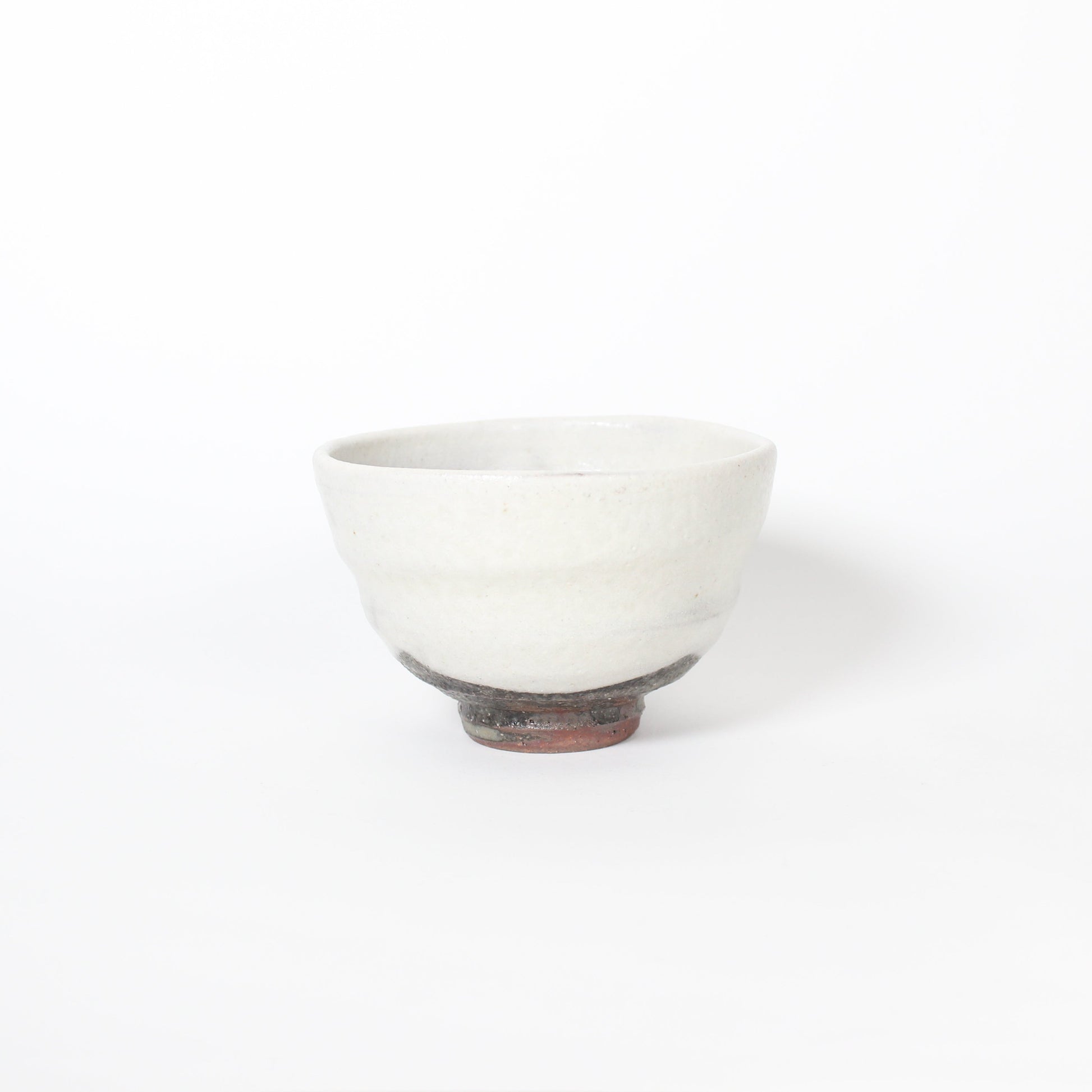 Japanese Shigaraki Ceramic Cloud White Tea Bowl