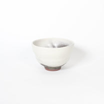 Japanese Shigaraki Ceramic Cloud White Tea Bowl