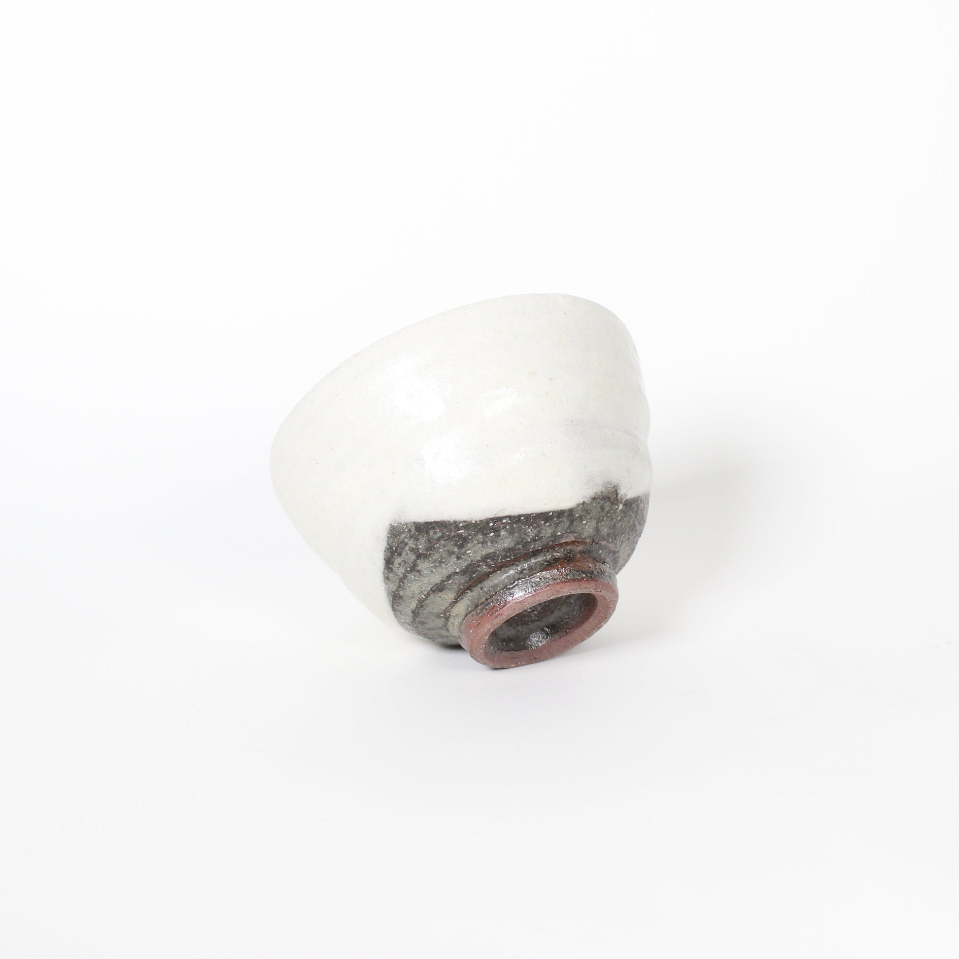 Japanese Shigaraki Ceramic Cloud White Tea Bowl
