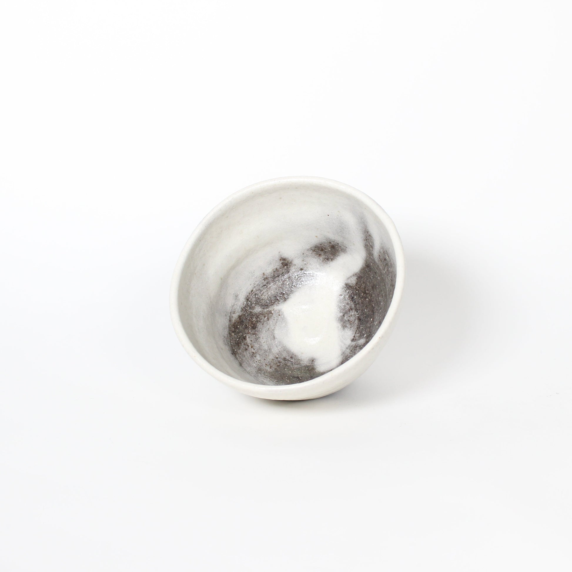Japanese Shigaraki Ceramic Cloud White Tea Bowl