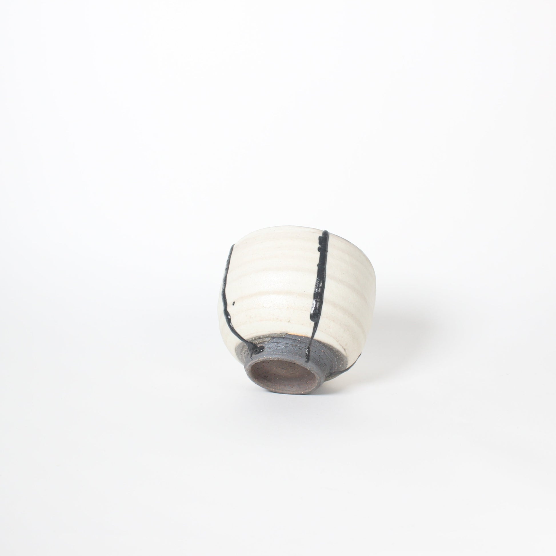 Japanese Shigaraki Itchin-Gaki Ceramic Bowl &amp; Saucer (Set)