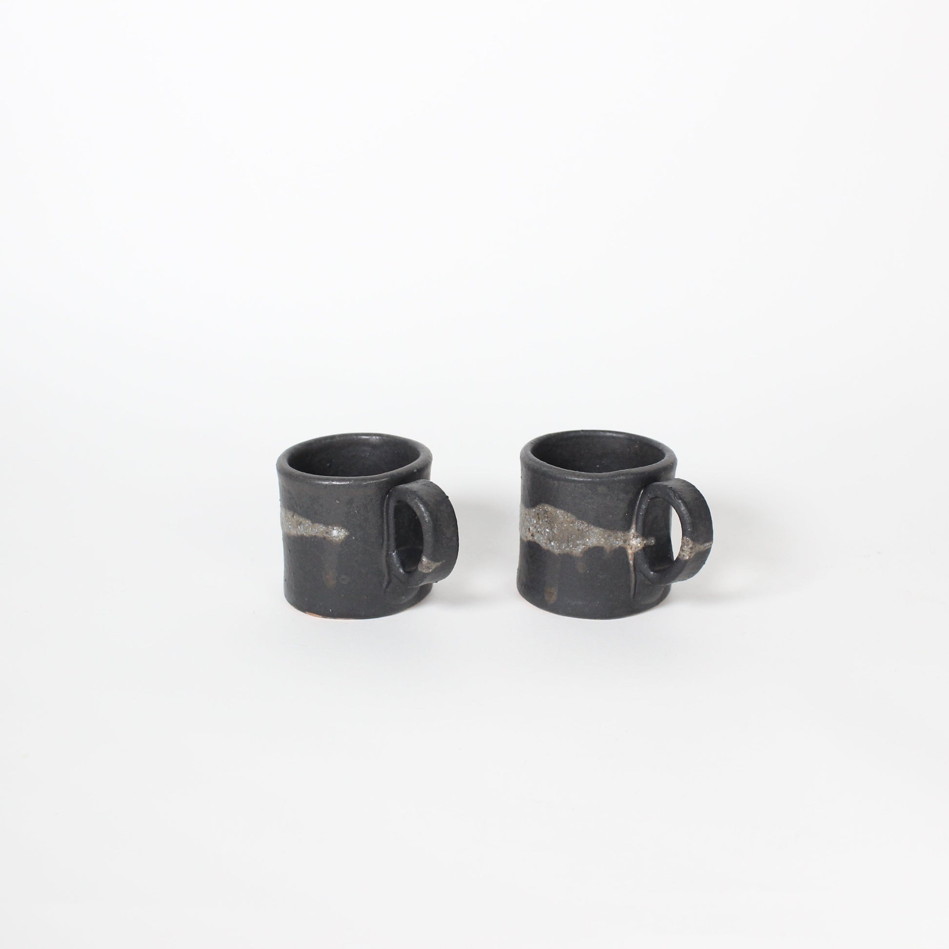 Japanese Shigaraki Ceramic Marble Effect Espresso Cups (Set)