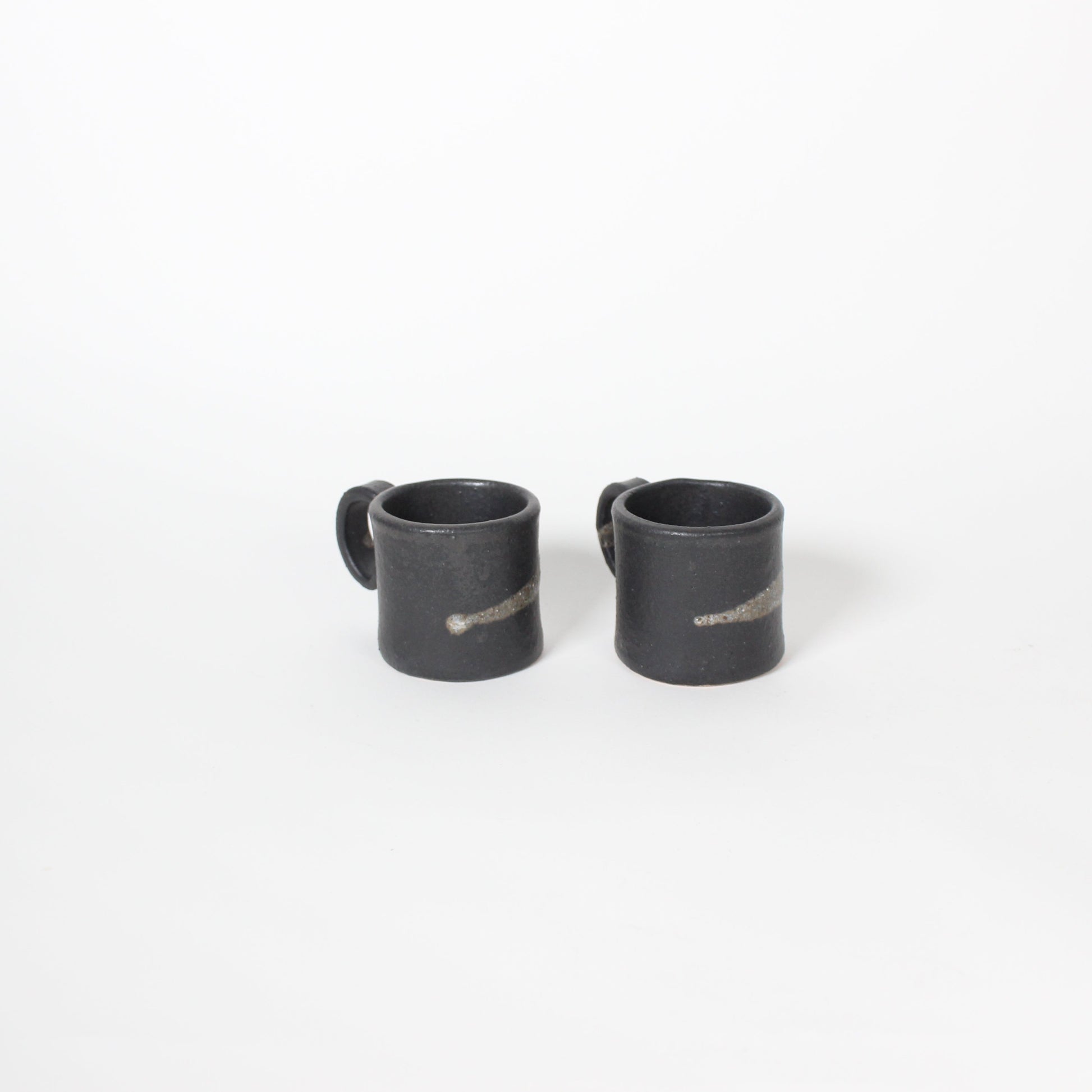 Japanese Shigaraki Ceramic Marble Effect Espresso Cups (Set)