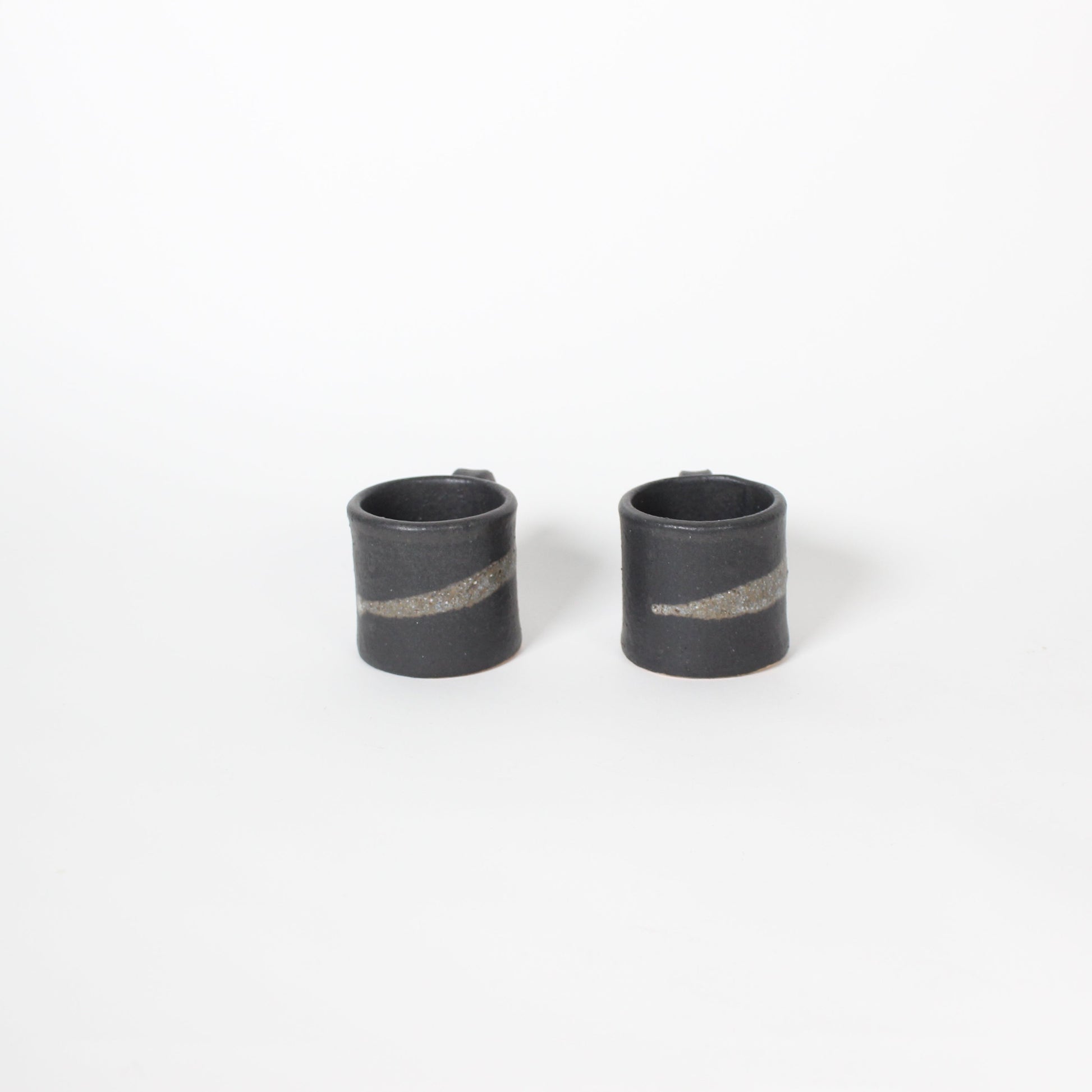 Japanese Shigaraki Ceramic Marble Effect Espresso Cups (Set)