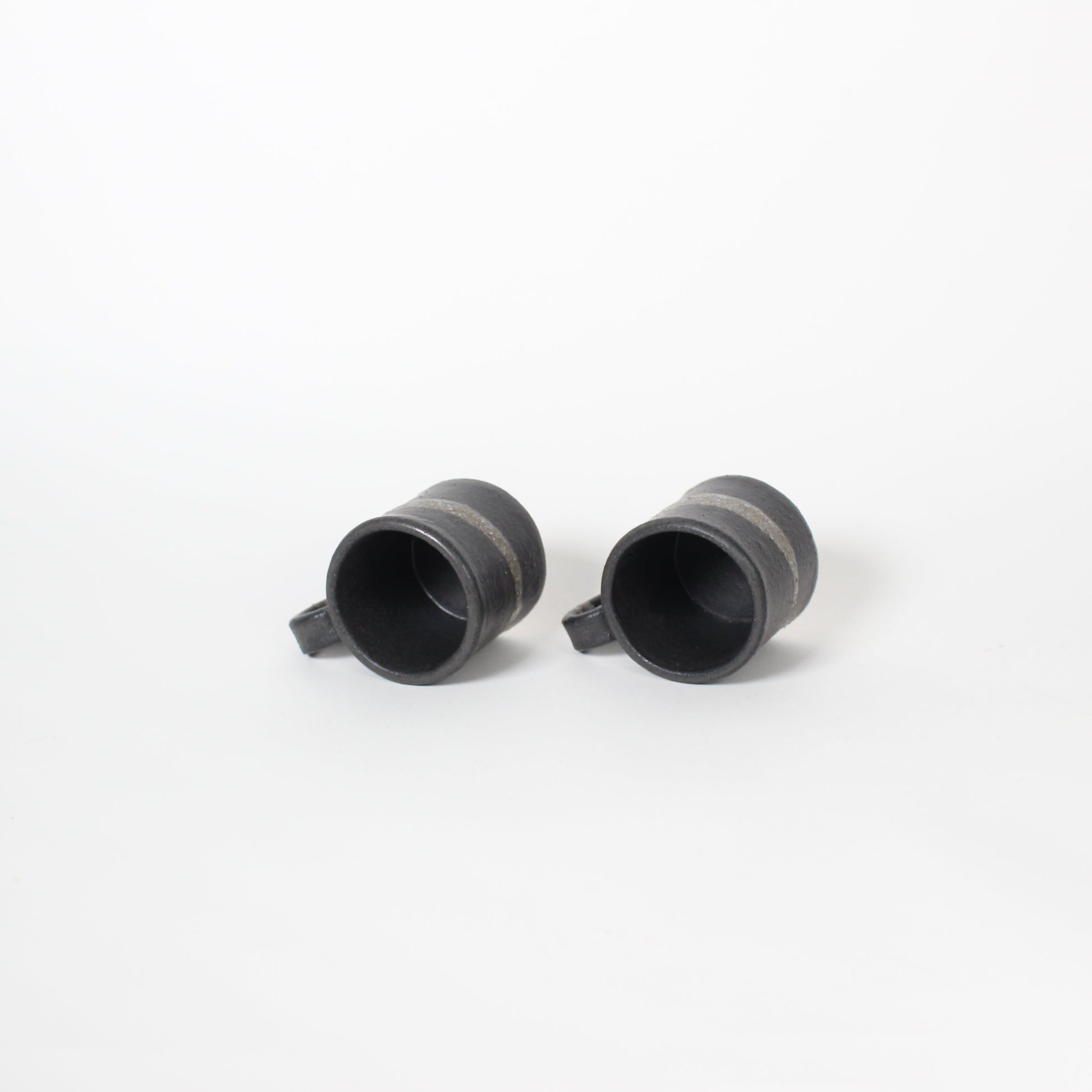 Japanese Shigaraki Ceramic Marble Effect Espresso Cups (Set)