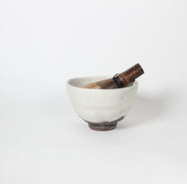 Japanese Shigaraki Ceramic Cloud White Tea Bowl