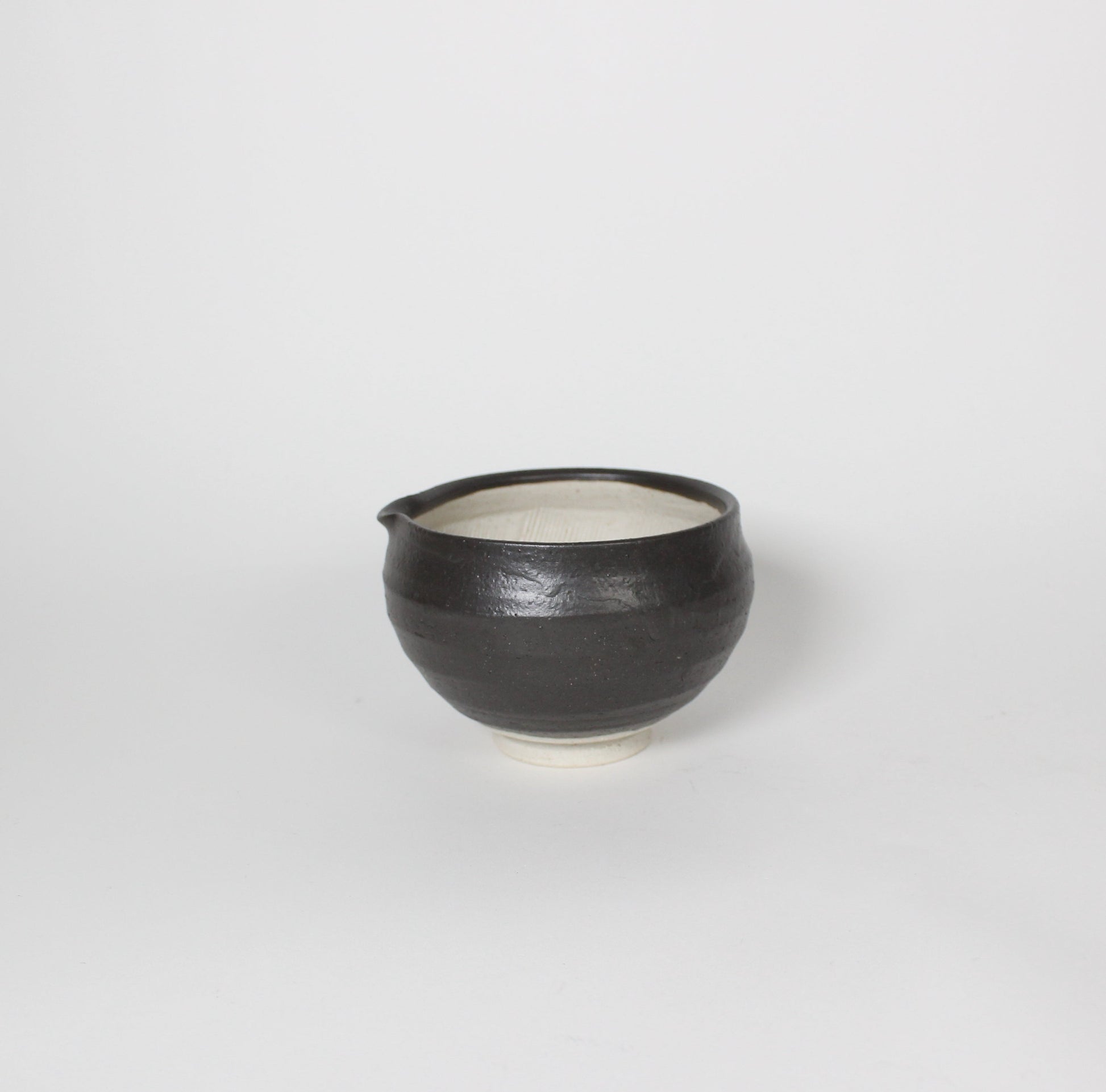 Japanese Mino-ware Ceramic Mortar, Black