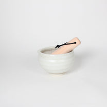 Japanese Mino-ware Ceramic Mortar, White