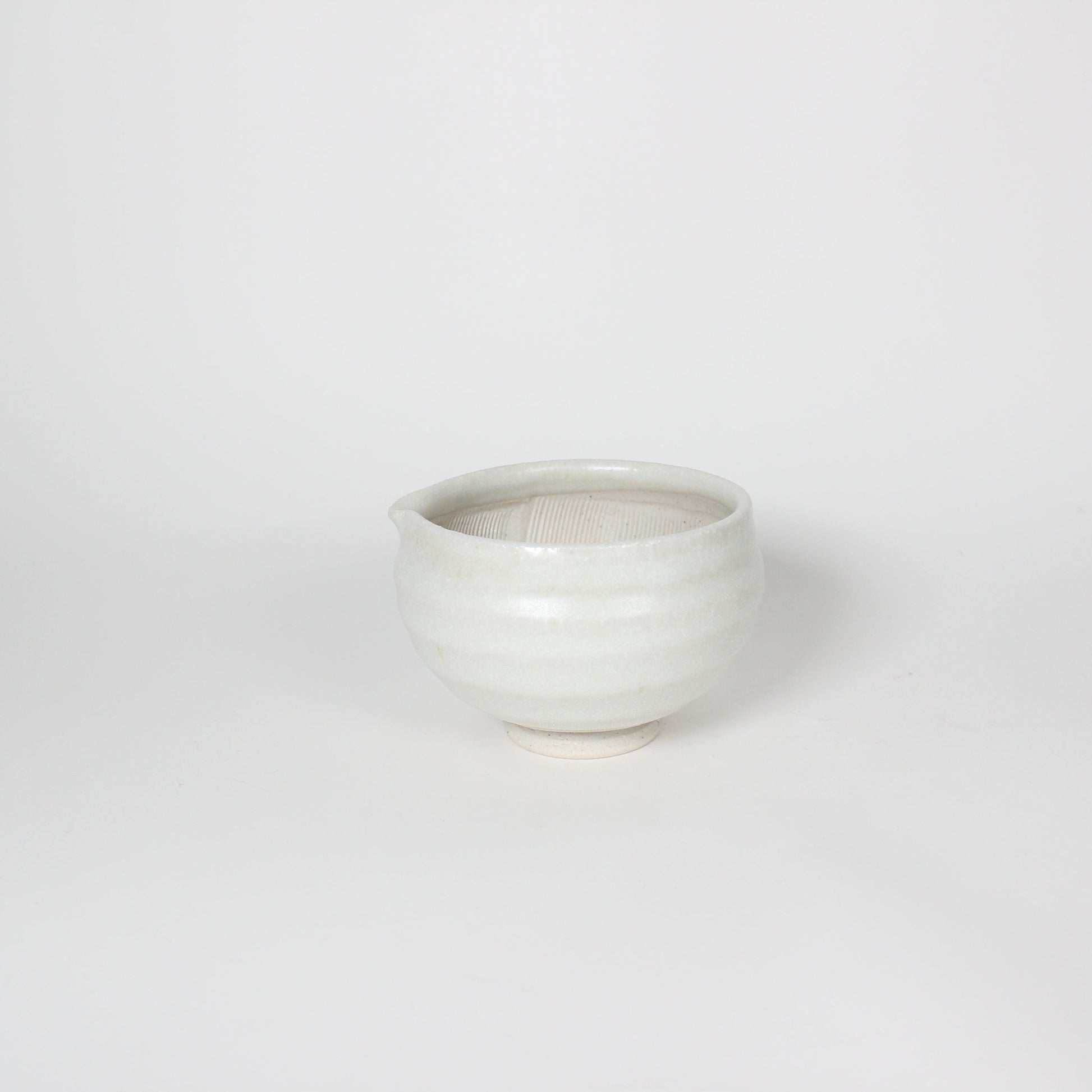 Japanese Mino-ware Ceramic Mortar, White