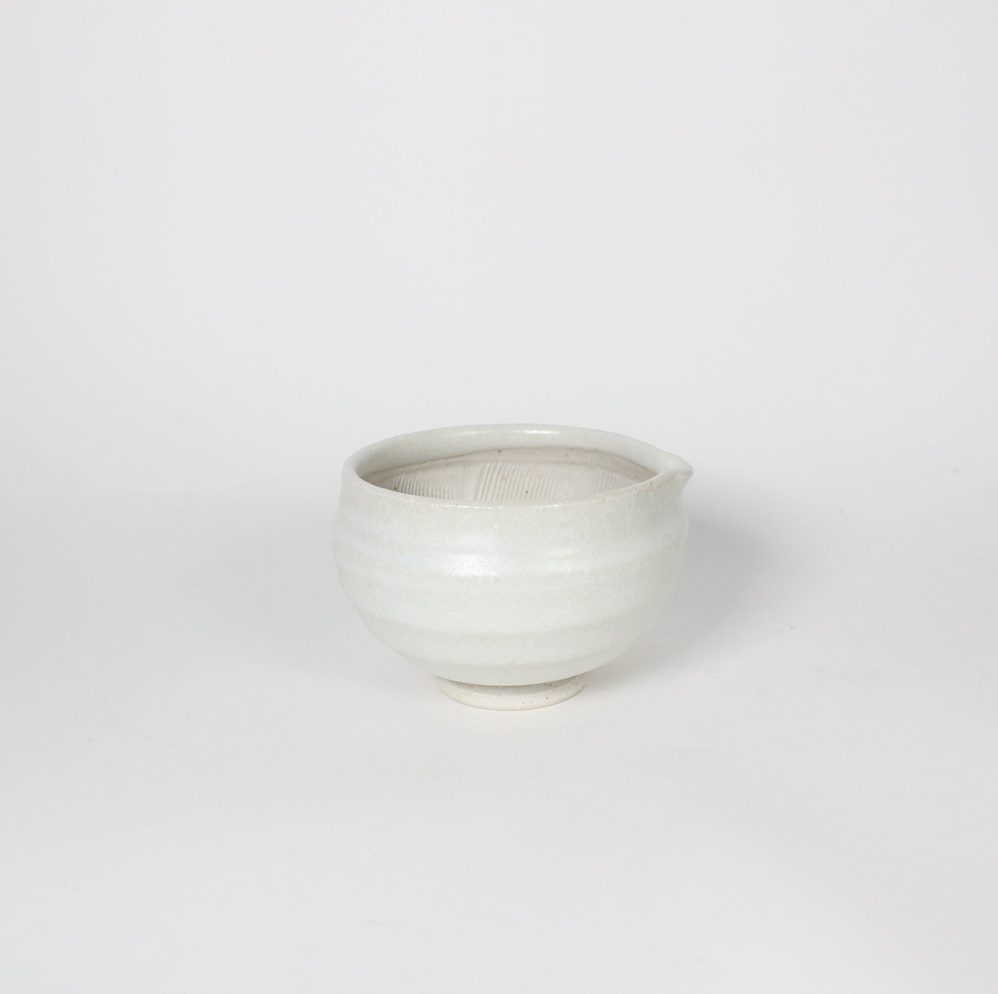 Japanese Mino-ware Ceramic Mortar, White