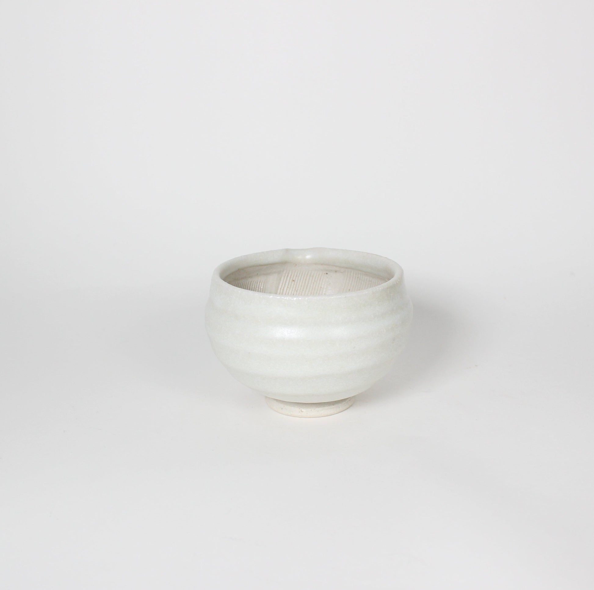 Japanese Mino-ware Ceramic Mortar, White