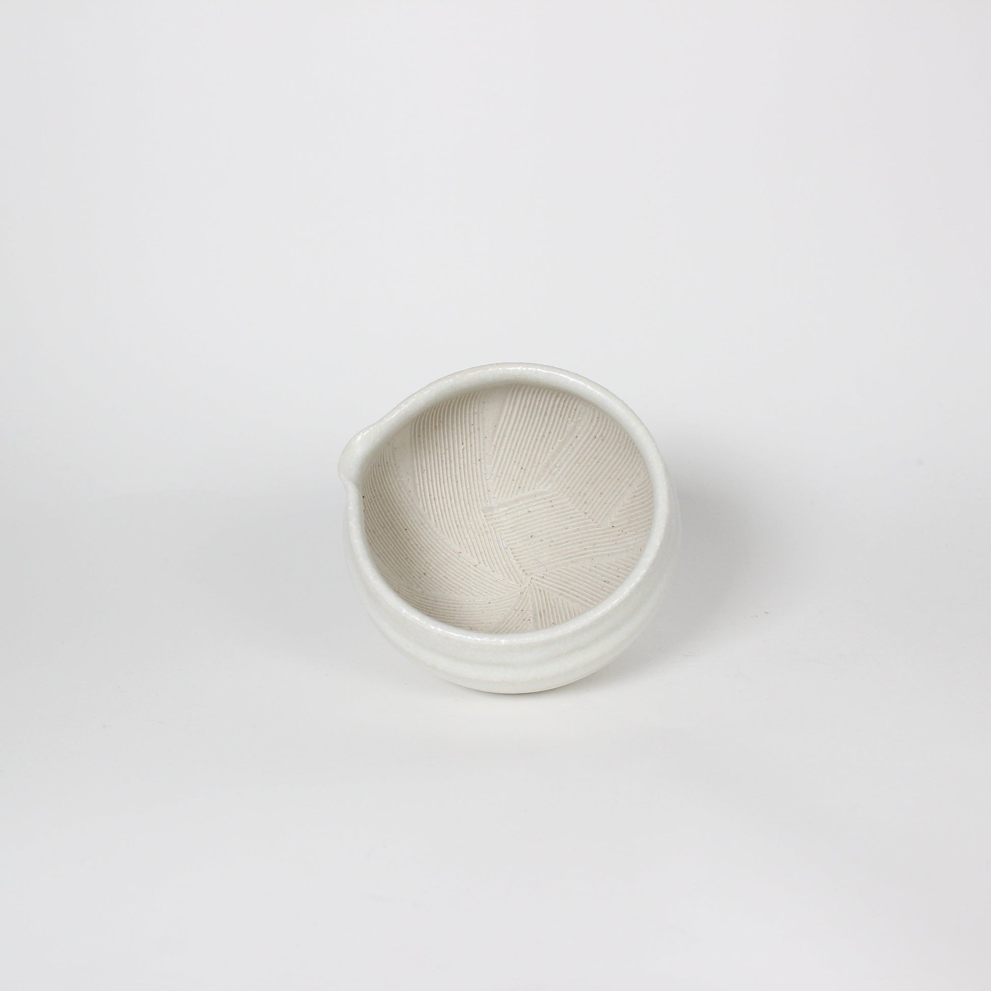 Japanese Mino-ware Ceramic Mortar, White