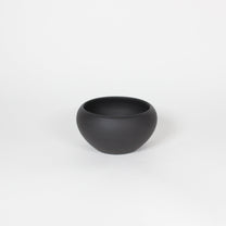 Japanese Tokoname Ceramic Tea Cup, Unglazed Iron Black