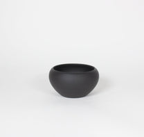Japanese Tokoname Ceramic Tea Cup, Unglazed Iron Black