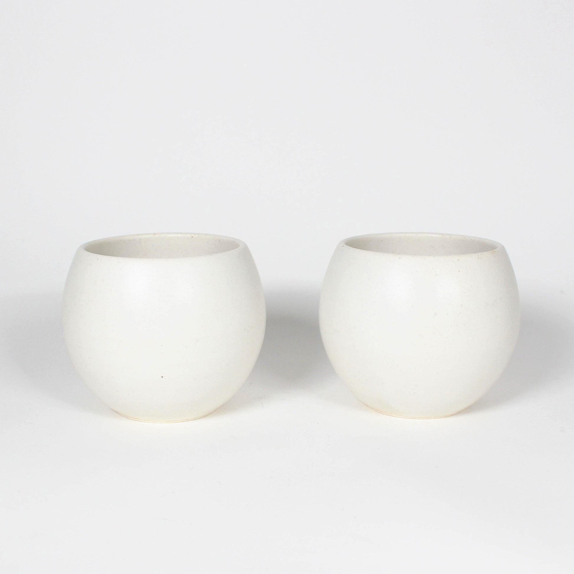 Japanese Ceramic Oval Cup, Matte White