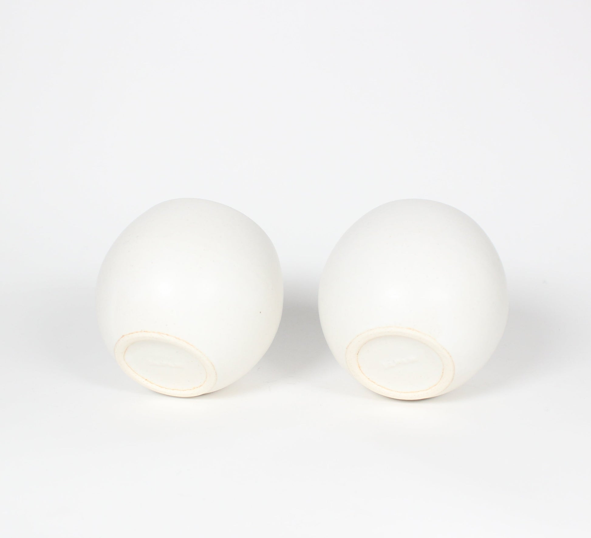 Japanese Ceramic Oval Cup, Matte White