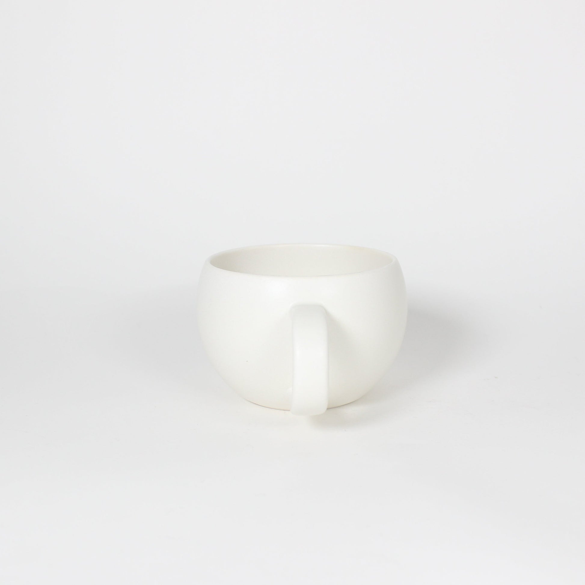 Japanese Ceramic Oval Mug, Matte White
