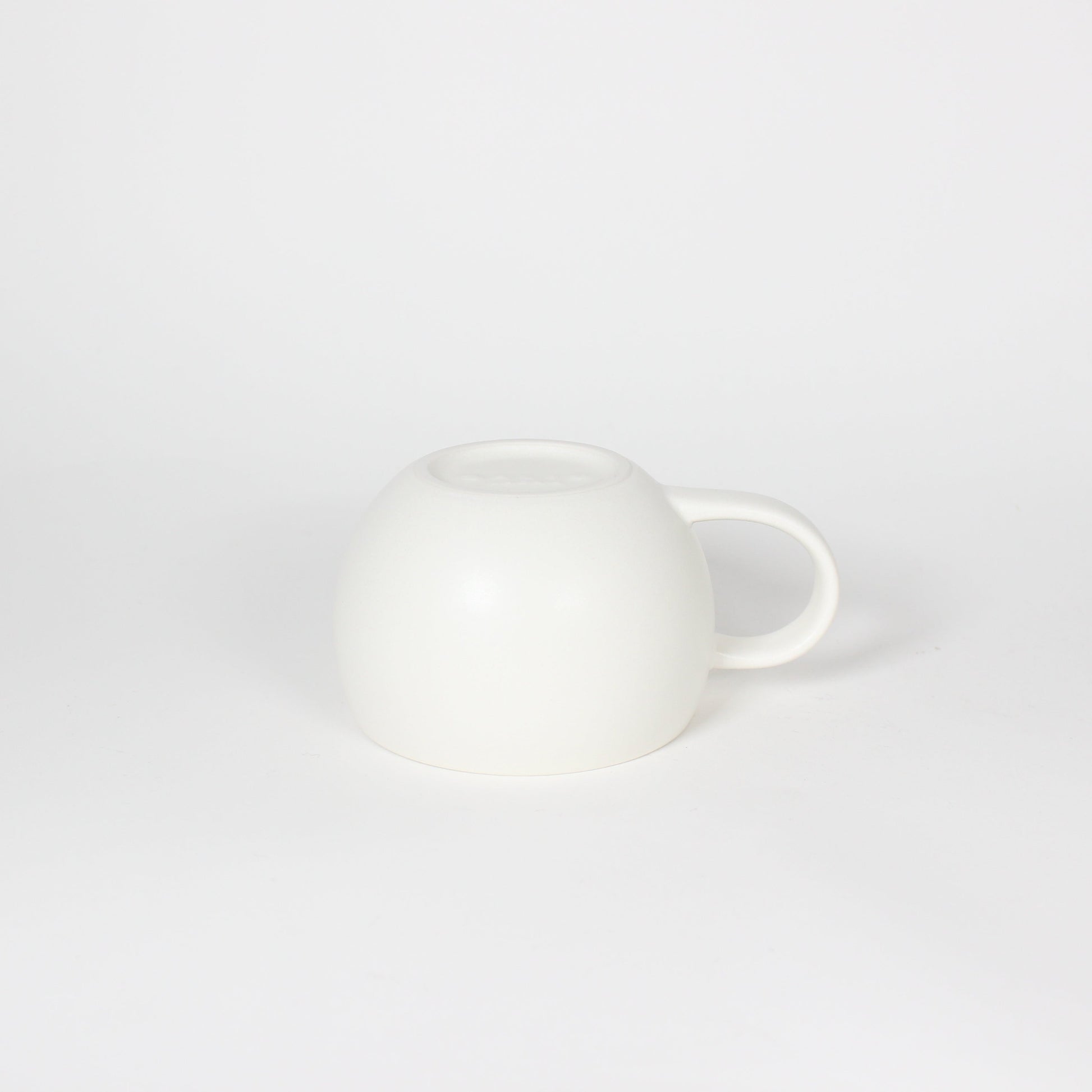 Japanese Ceramic Oval Mug, Matte White