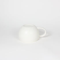 Japanese Ceramic Oval Mug, Matte White